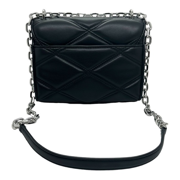 NWT MICHAEL KORS Serena Black Quilted Crossbody Bag - Picture 3 of 13